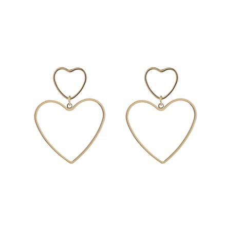Go Dutch Label Oorhangers fine open hearts Goud