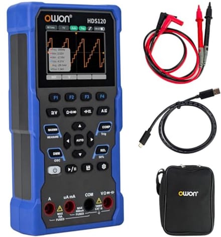 2-in-1 multifunctionele oscilloscoop-multimeter met 1 MHz bandbreedte en 2,8-inch IPS-scherm