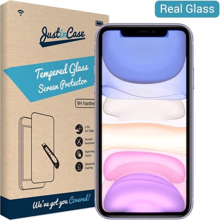 Just in Case screenprotector geschikt voor iPhone 11 - Screenprotector Gehard Glas
