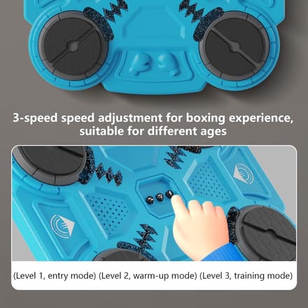 Muziek boksmachine - Fitness trainer - Reactievermogen trainen - Muurbevestiging - 30 x 26 cm - Blauw