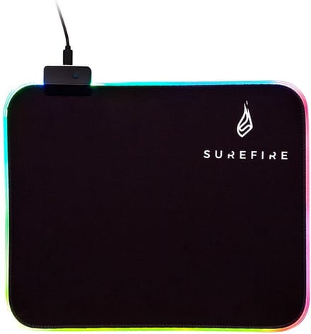 Surefire Gaming Silent Flight RGB-320 Gaming muismat Verlicht Zwart
