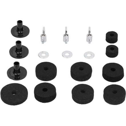 18 STUKS Bekkenvervanging met Basis Vleugelmoer Ring voor Drumstel Hardware Accessoire black