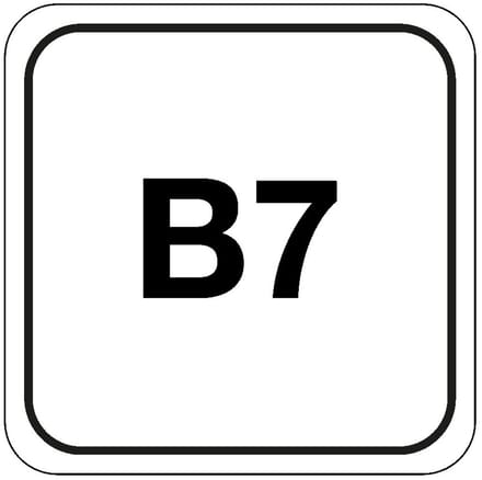 B7 diesel sticker 100 x 100 mm