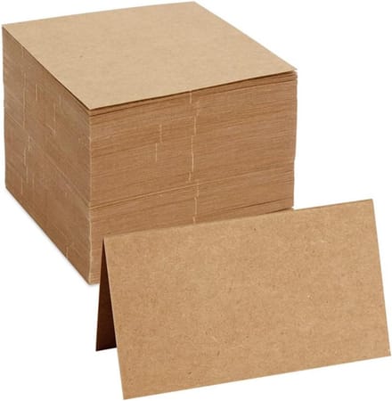 50-pack kraft tent plaats kaarten - milieuvriendelijk dik papier - 10 x 9 cm