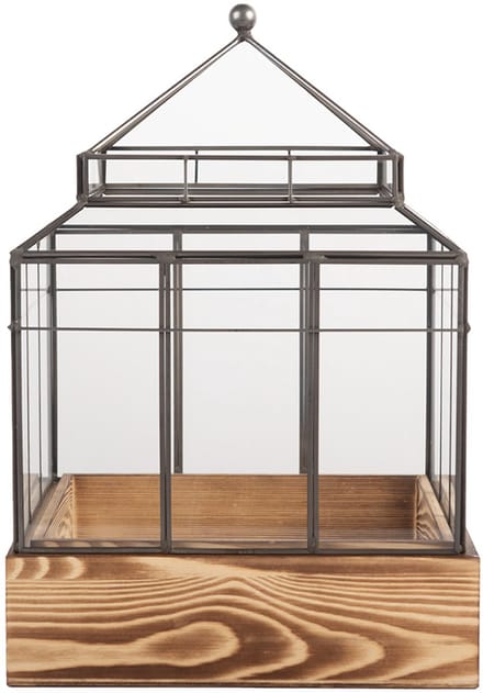Clayre & Eef Decoratie Kweekkastje 21x21x32 cm Transparant Glas