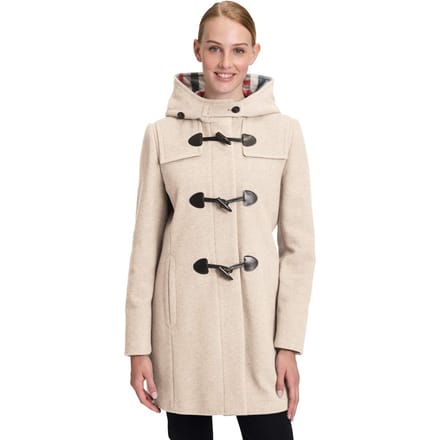 Duffelse coat van wolmix-materiaal - beige / gemêleerd - Gr. 42 van Goldner Fashion