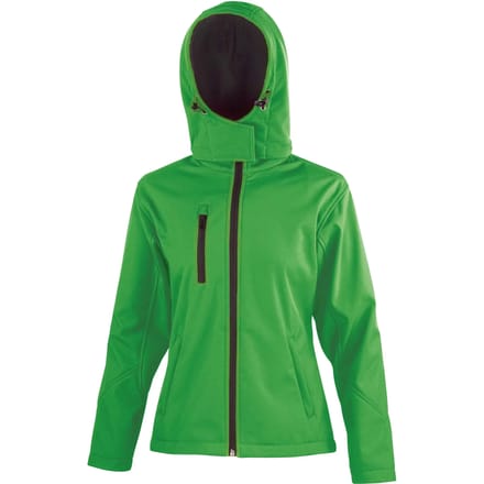 Result Women´s TX Performance Hooded Soft Shell Jacket RT230F - Vivid Green/Black - L