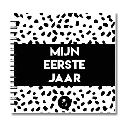 Invulboek Baby's Eerste Jaar | Mijn Eerste Jaar | Dots Zwart