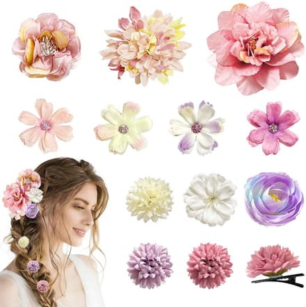Haarspeld bloem haaraccessoires (12*roze; paars)