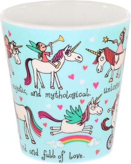 heel klein Eenhoorn kinder melamine bekertje (8 x 7 cm) - Tyrrell Katz