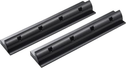 Set van 2 Zonnepaneel Houders Spoiler Zwart voor Camper, Caravan en Boot Montage