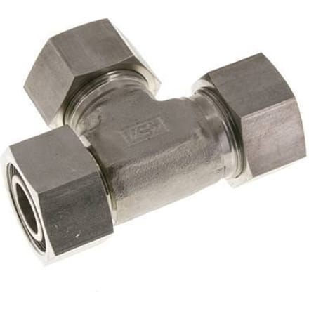 30S RVS L-vorm Snijringkoppeling Draaidoorvoer 400bar Verstelbaar ISO 8434-1