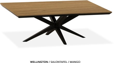Maxfurn - Zeer krasvaste salontafel met verjongde rand | Kleur: Mango | 135x67cm