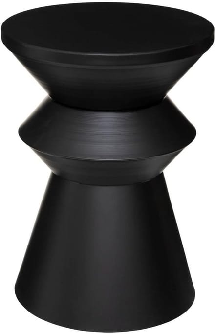 Ronde Salontafel Totem Zwart Metalen Frame
