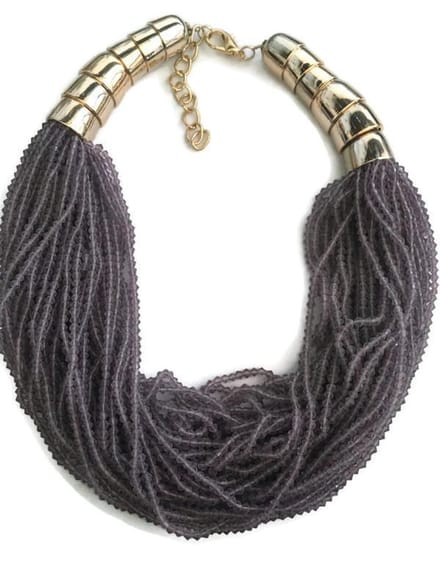 Petra's Sieradenwereld - Ketting laagjes paars (833)