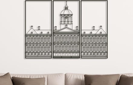 Wanddecoratie | Paleis op de Dam - XL (80x114cm)