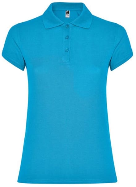 Roly - Star Dames Polo - Turquoise 12 maat XL