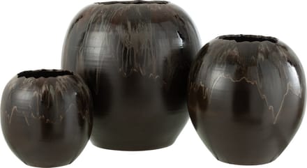 J-Line bloempot - keramiek - bruin - large - Ø 50 cm