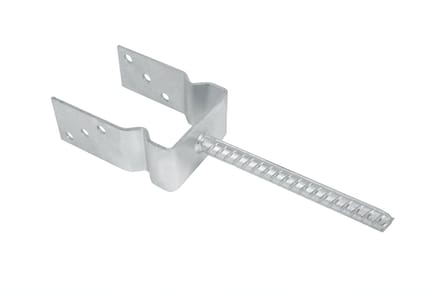 Instortanker voor 10 x 10 cm palen met Ril | Per Stuk