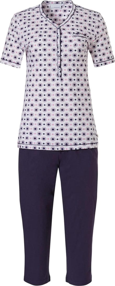 Pastunette dames shortama 3/4 broek Jill  - 52  - Blauw