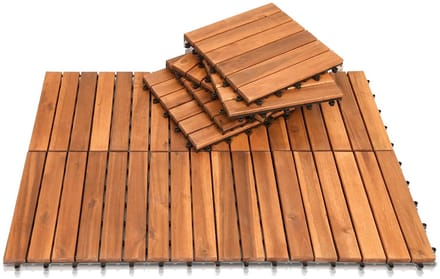 55 Stuks Houten Terrastegels Acaciahout Balkon en Tuin 1 m²