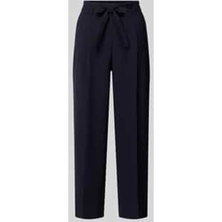 regular fit stoffen broek met riem
