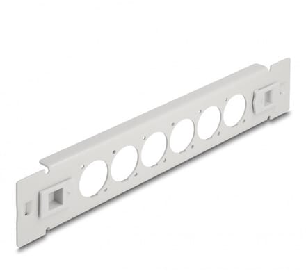 Delock 10 inch patch panel | voor 6 D-type modules | 1U | toolfree | grijs
