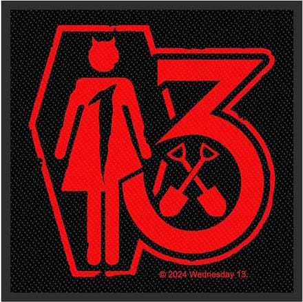 Wednesday 13 - Casket Patch - Zwart