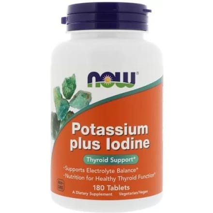 NOW Foods - Jodium & Kalium - 180 tabletten - Straling