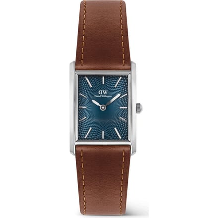 Daniel Wellington DW Watch Bound Light Brown Arctic Guilloché Silver 24x35mm