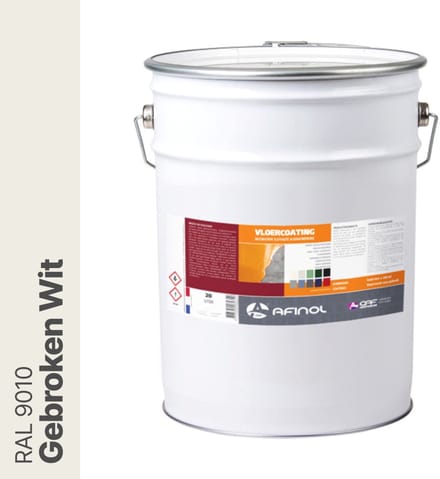 Afinol Vloercoating Gebroken Wit (RAL 9010) 20 liter
