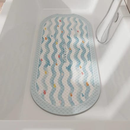 Tapis de bain en PVC souple 40 x 100 cm, antidérapant, avec ventouses, pour massage 40X100CM