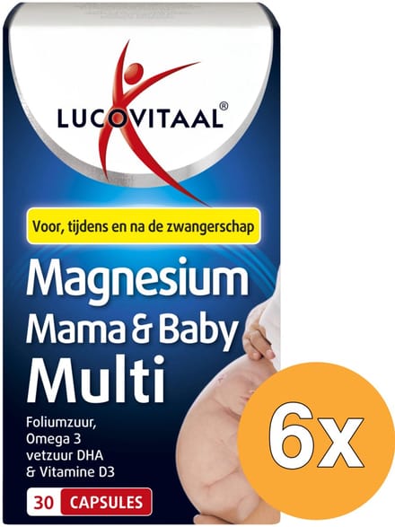 6x Lucovitaal Magnesium Mama & Baby Multi (30 capsules)