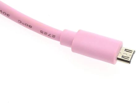 Micro USB 3 m datakabel - Roze