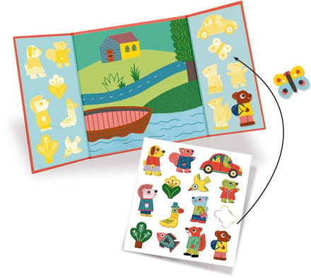 DJECO herbruikbare stickers dieren 18 mnd+