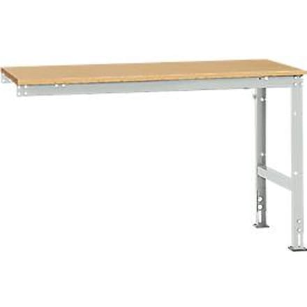 Manuflex AU6055.7035 Werk aanschuiftafel universele standaard met multiplex plaat, bxdxh = 1500 x 800 x 760-870 mm Grijs-wit (RAL 7035)