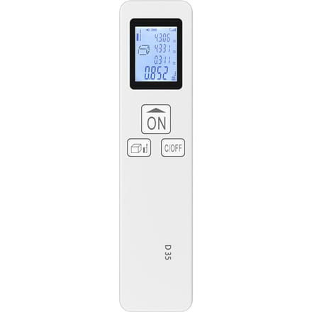 35m Laser Meetlint LCD Digitaal Laser Afstandsmeter Zakformaat Mini Afstandsmeter Afstand/ Oppervlakte/ wit