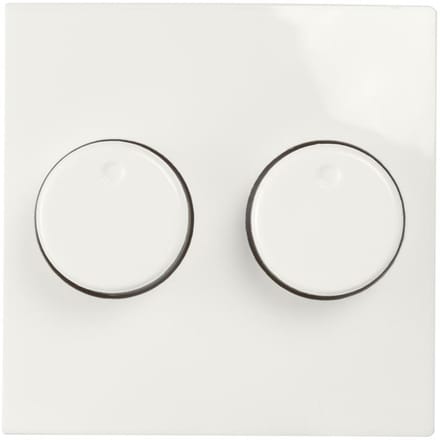 ION V1 J1 centraalplaat voor duo dimmer wit knopbediening
