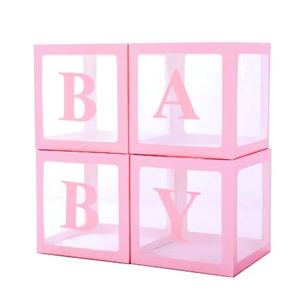 BABY Ballonnen Box (roze)