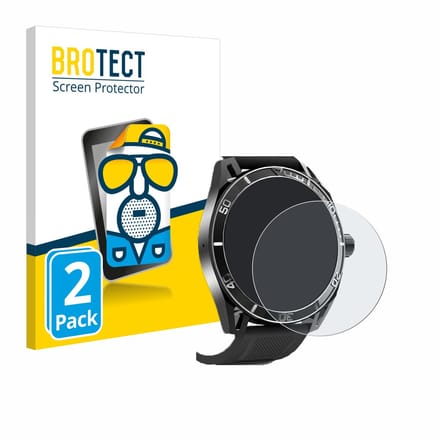 BROTECT - Screenprotector voor Yuede Smartwatch 1.43" (rond) - Folie Beschermfolie matte 2 Stuks