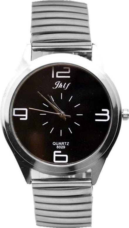 Fako® - Horloge - Rekband - 42mm - Zilverkleurig - Wit