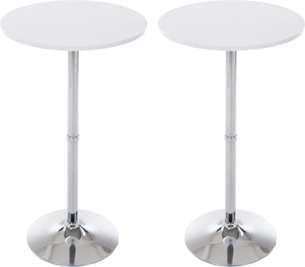 CLP Set van 2 metalen Statafels - Partytafel Bartafel - Hout - wit