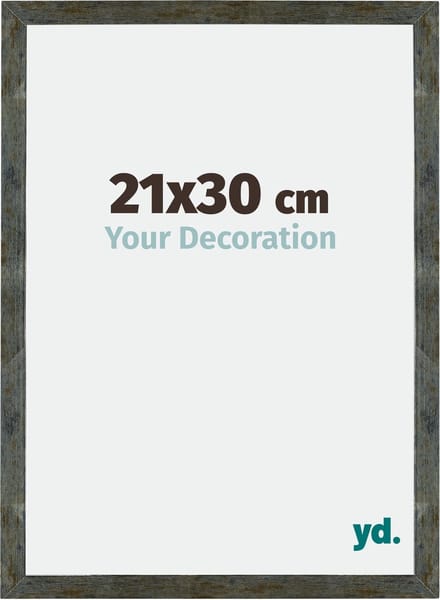 Your Decoration - Fotolijst 21x30 cm - MDF - Blauw Goud Gemeleerd - Mura