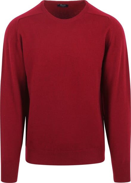 William Lockie Pullover O-neck Lambswool Dubonnet - Maat L - Heren