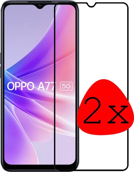 Screenprotector - 2 Stuks Geschikt voor OPPO A77 - Full Cover - Beschermglas - Gehard Glas - Tempered Glass - Screen Protector