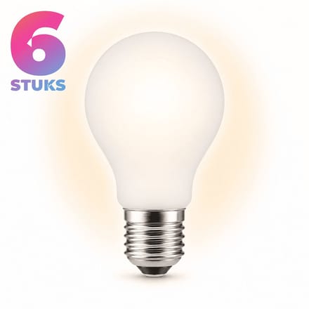 6x Peertje Spaarlamp E27 - 15W - Warm Wit Licht (2700K) - 820 lm - 6 jaar - Niet Dimbaar - A60 (Grote peer)