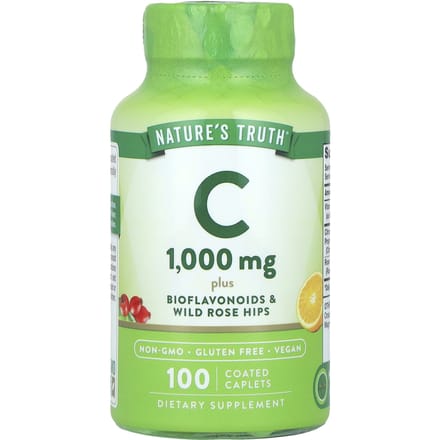 Nature's Truth, vitamine C, bioflavonoïdes et cynorhodon sauvage, 100 comprimés enrobés