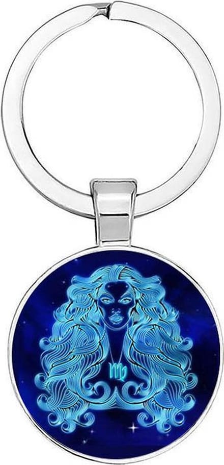 Akyol - maagd Sleutelhanger - Maagd - degene met maagd als sterrenbeeld - maagd - sterrenbeeld - horoscoop - 2,5 x 2,5 CM