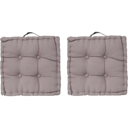 Eazy Living Vloerkussen 40 x 40 cm Tiago Grijs - 2 Stuks
