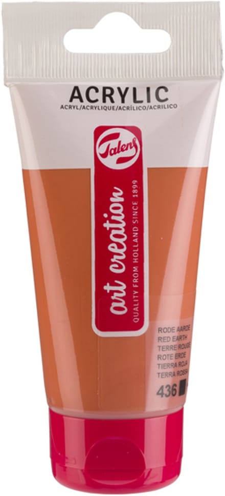 Acrylverf tac 436 rode aarde tube 75ml | 3 stuks